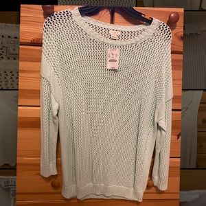 J.Crew Tiffany Blue quarter sleeve knit sweater